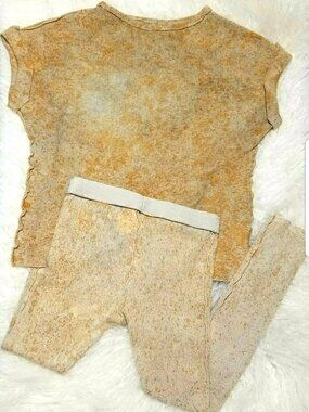 NEW Millk Mineral-Washed Tie-Dye Organic Unisex Kids' Top & Pants Set Size 6/7